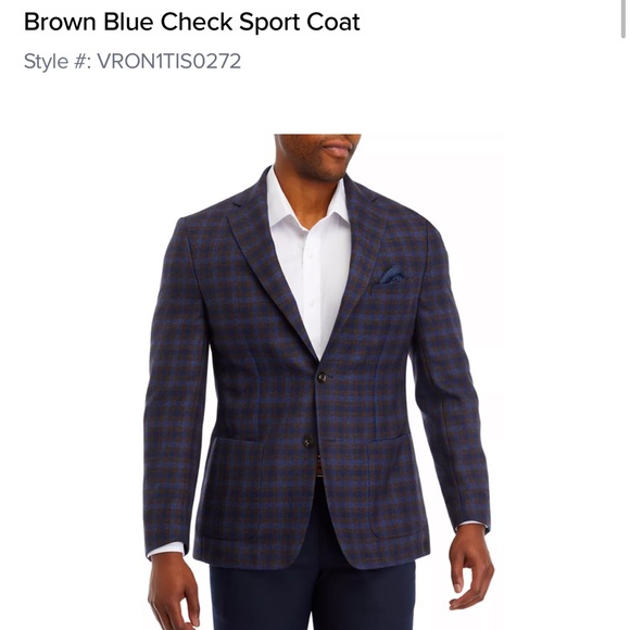 TALLIA Other - TALLIA Navy and Brown Plaid Blazer